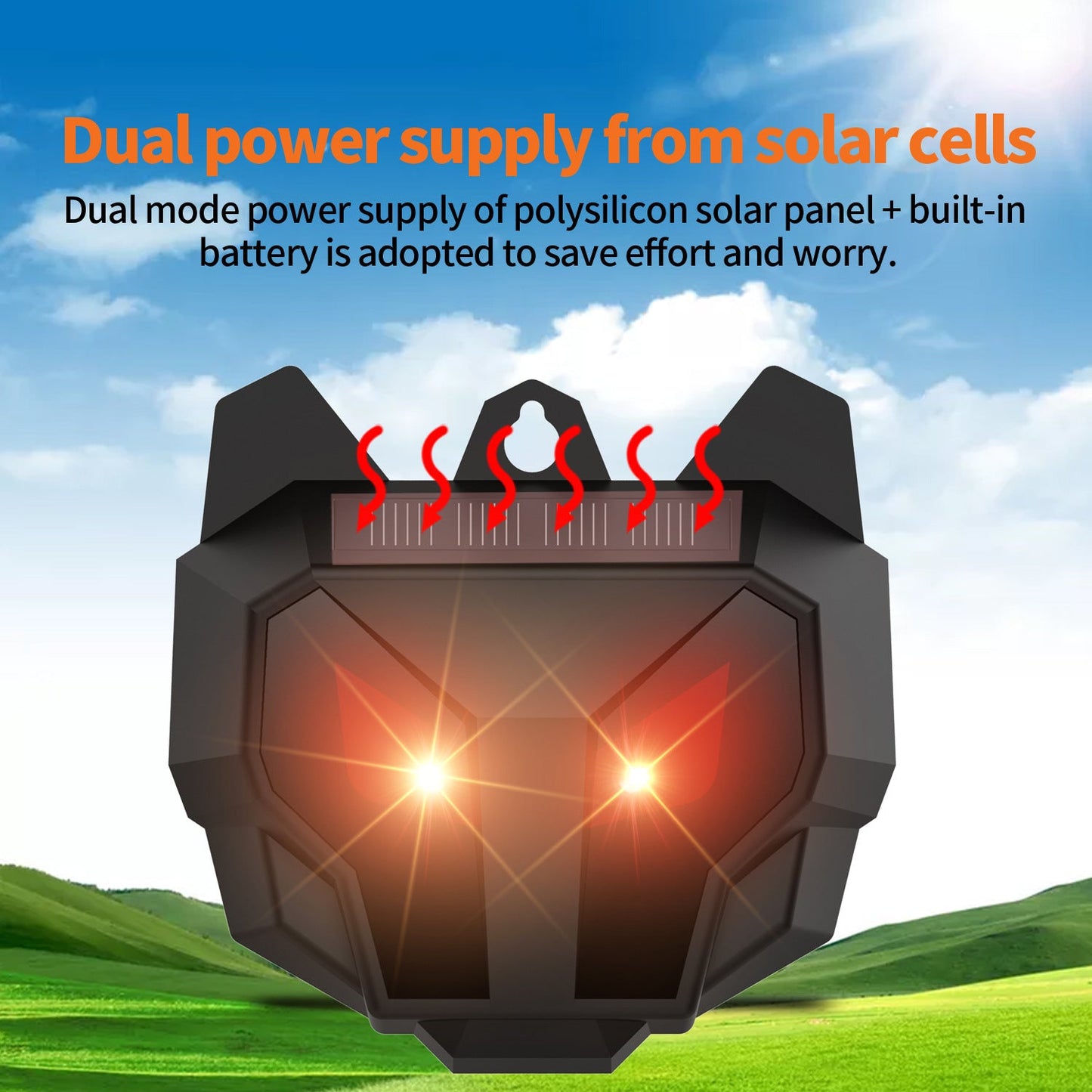 Animal Repellent Artifact Solar Outdoor Beast Boar Rabbit Wolf Bear Deer Weasel