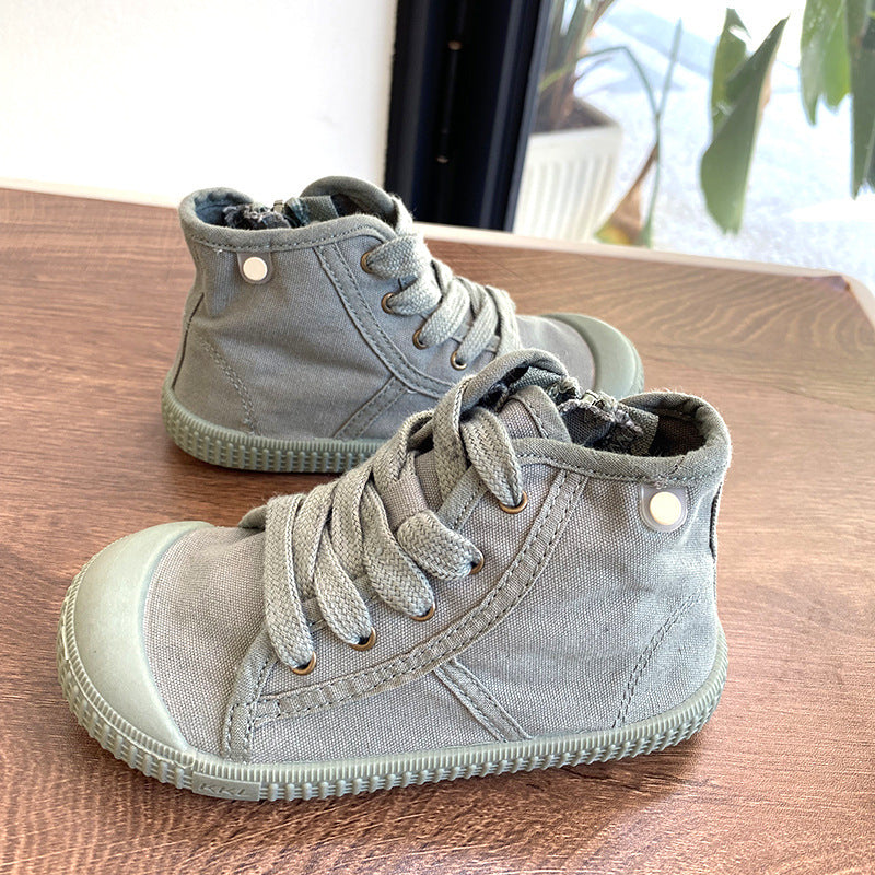 Children's Cloth Soft Bottom Spring And Autumn Korean Style Canvas Shoes