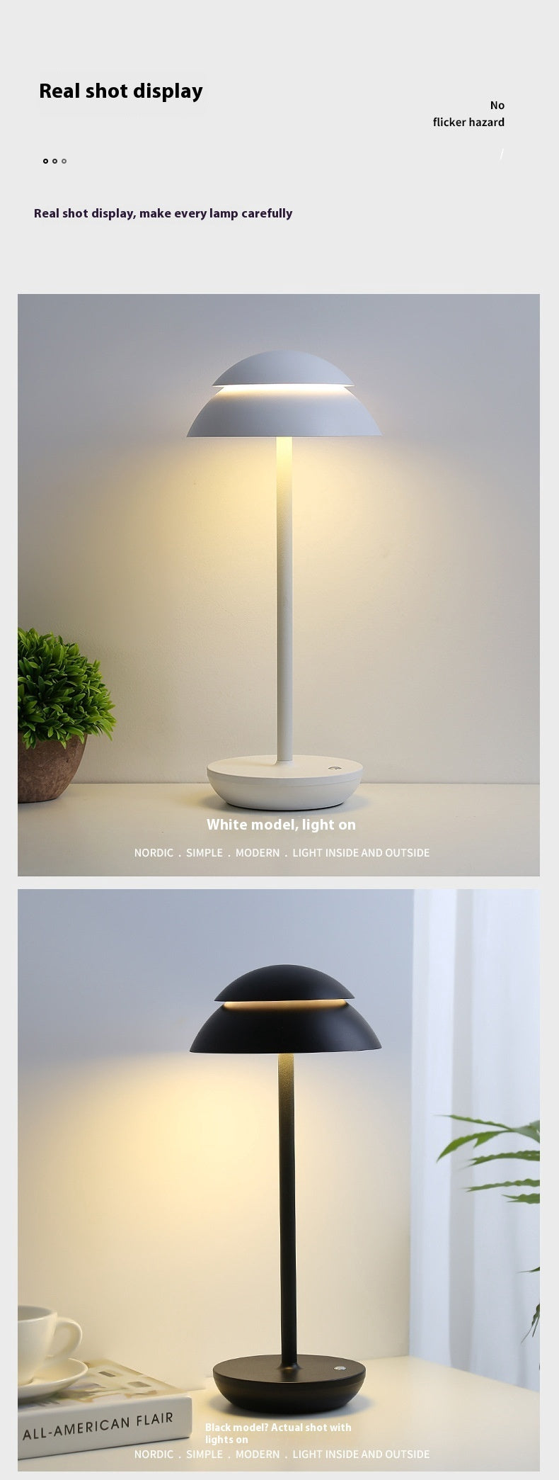 Nordic Minimalism Table Lamp Modern Creative Living Room Bedside Study Studio Outdoor Restaurant Decoration USB