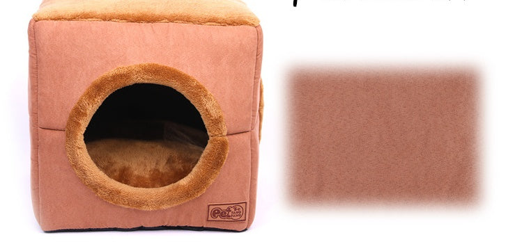 Round Hole Square Pet Dog Warm House