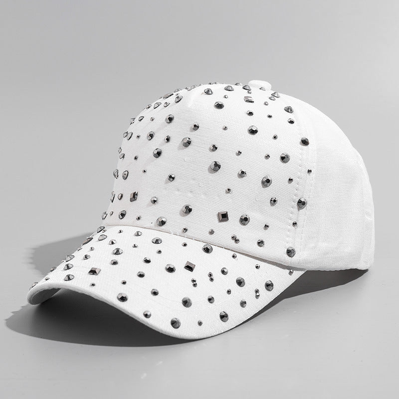 New Korean Style Summer Women's Diamond Cap Casual