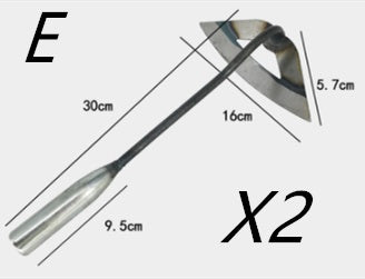 All-manganese Steel Gardening Hand-held Hoe All-steel Hardened Hollow Hoe