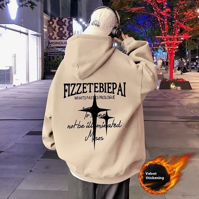 American High Street Print Heavy Hooded Loose