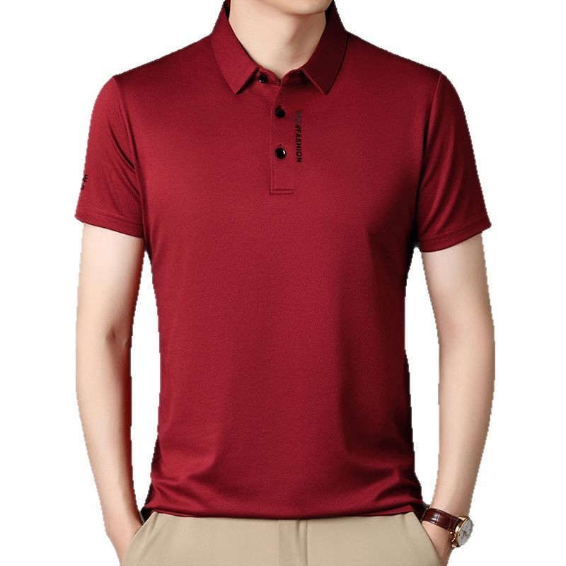 Summer New Middle-aged Men's Casual All-matching Half Sleeve T-shirt