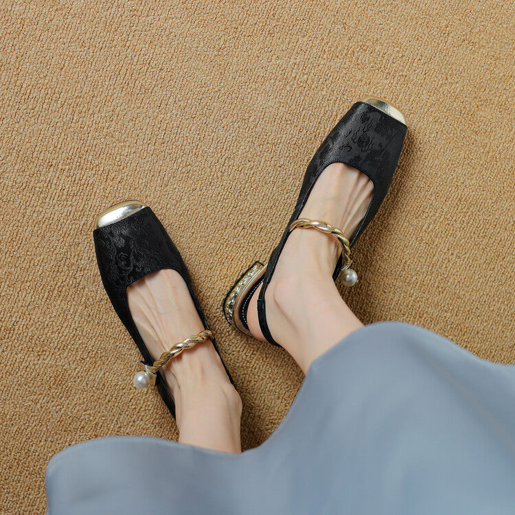 Mary Jane Fashion Personality Pearl Women's Sandals