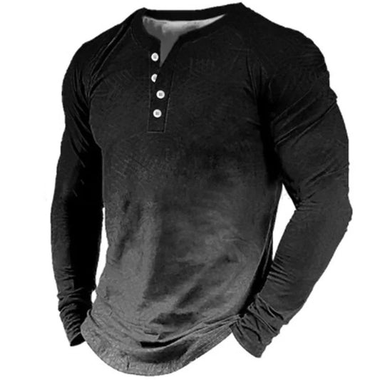 New Men's Digital Printing Long Sleeve
