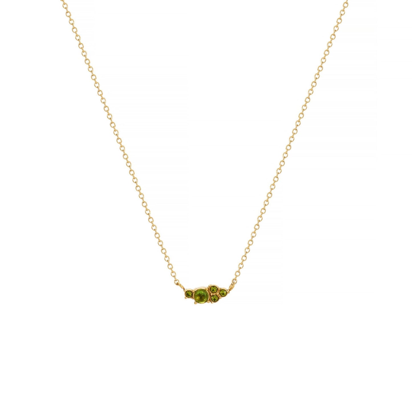 Twelve Birthstone Necklace Women's Simple Color Gem Necklace