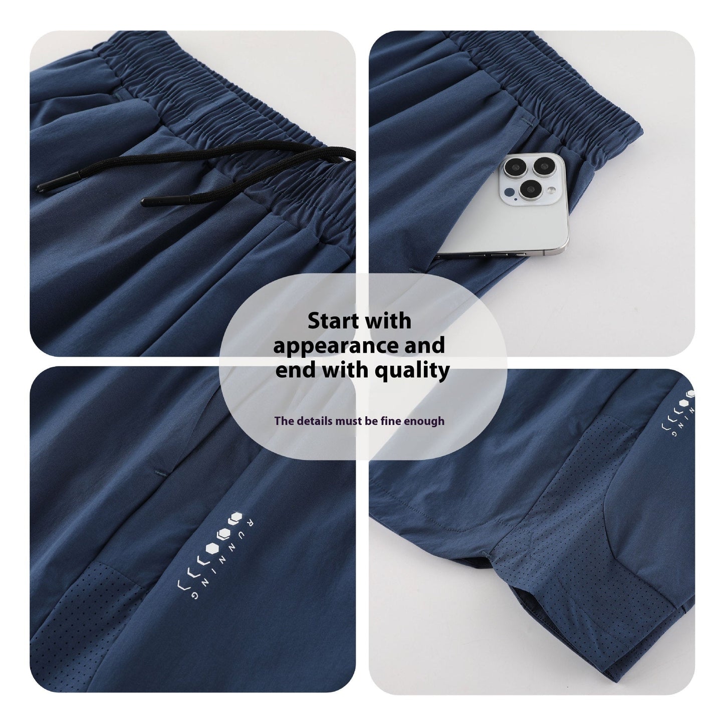 Mesh Stitching Fitness Quick-dry Casual Printed Sports Shorts