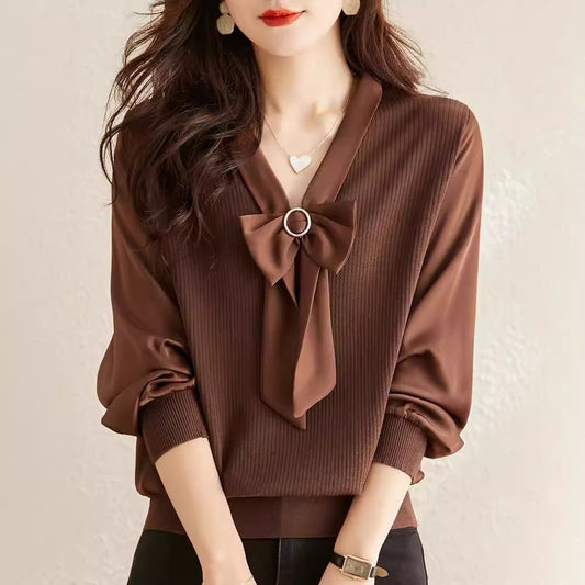 New V-neck Short Temperament Base Sweater