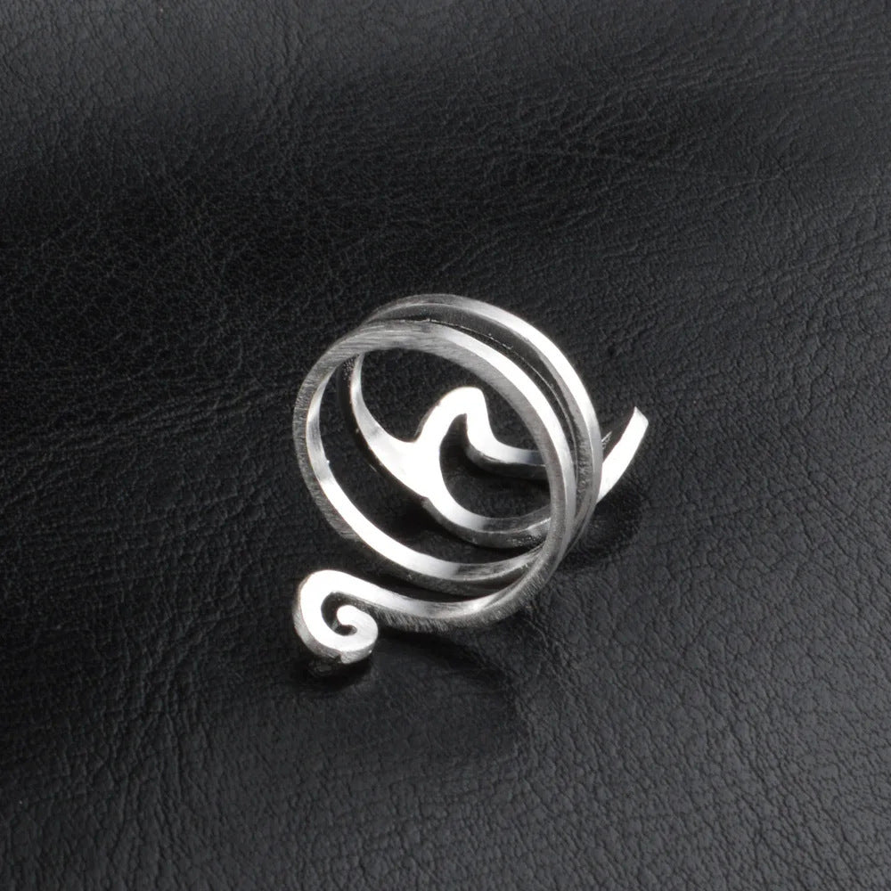 Winding Hook Knitted Sweater Cat Ring Simple Ring