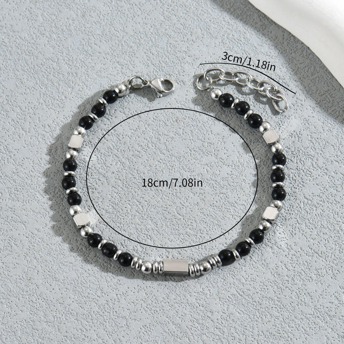 Geometric Retro Natural Stone Bracelet Niche