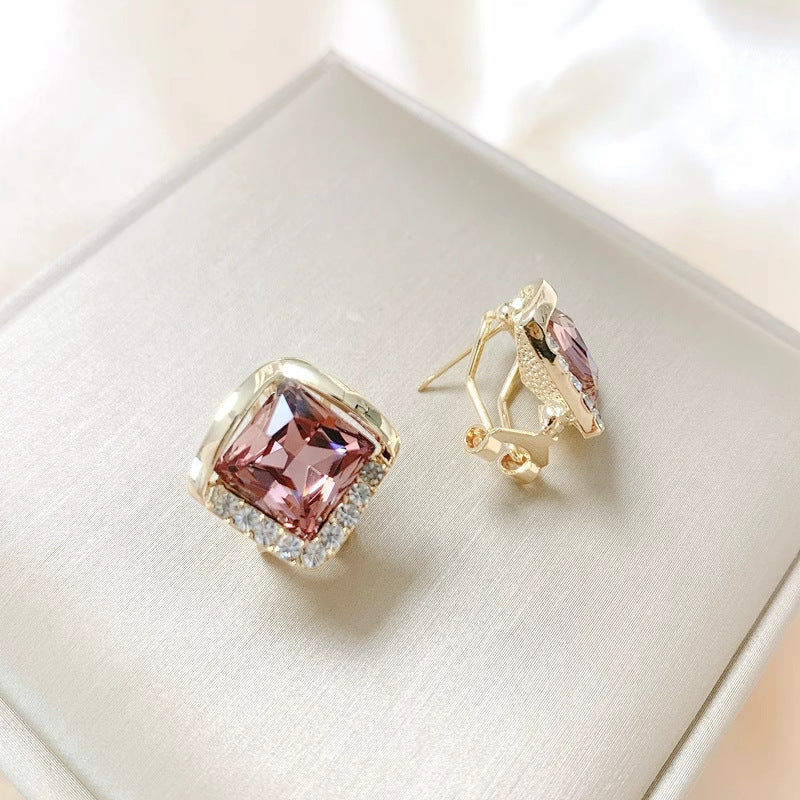 Diamond PurpleDiamond Crystal Stud Earrings Small