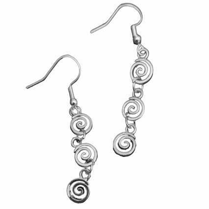 Vortex Star Moon Bow Cross Willow Stud Earrings