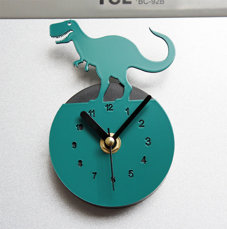 Dinosaur Refrigerator Clock Refrigerator Sticker Wall Clock