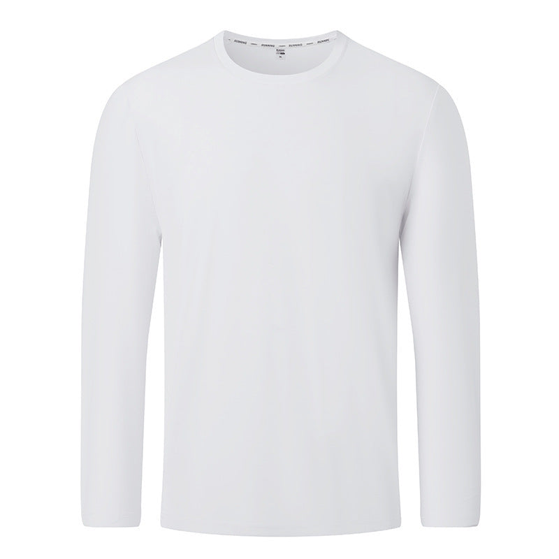 Quick-drying Long-sleeved Sports T-shirt Men's Autumn And Winter Solid Color Stretch Fitness Casual Bottoming Shirt