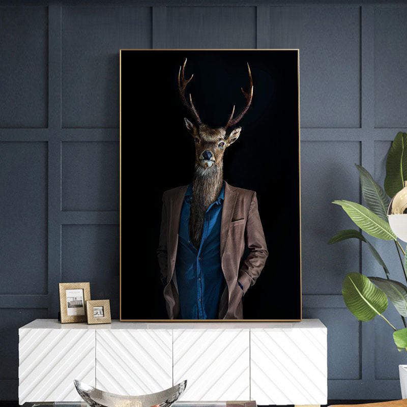 Printed Canvas Painting For Home Decor Creative Elephant Lion Or Zebra