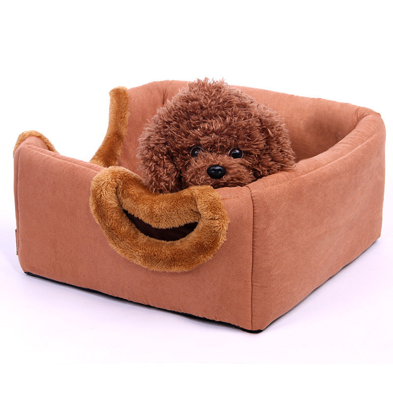 Round Hole Square Pet Dog Warm House