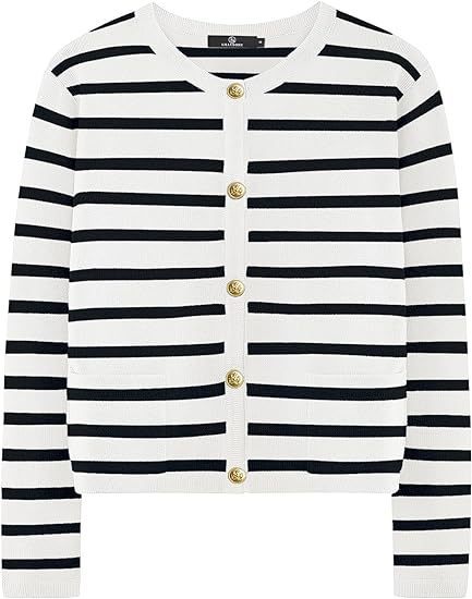 Women's Fashion Personalized Striped Knitted Jacket