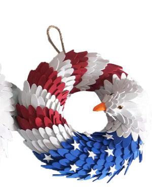 American Eagle Garland Door Decoration Patriotic Eagle 10 15 Inches