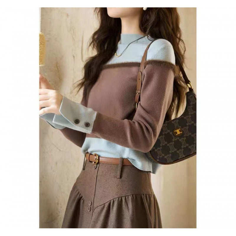 Women's Fake Two Pieces Sweaters Knitwear