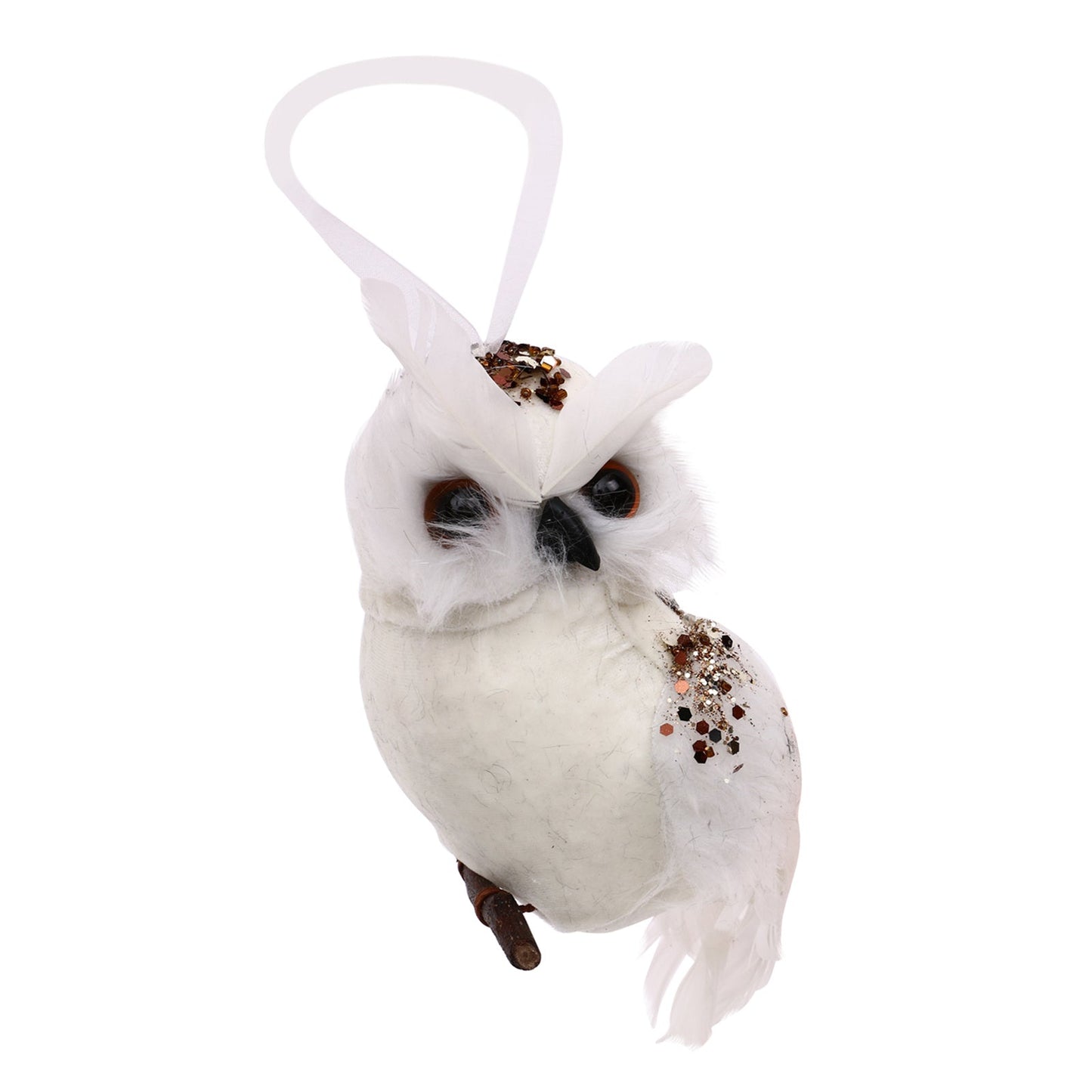 Simulation Feather Owl Art Outdoor Garden Gardening Decoration Bionic Pendant