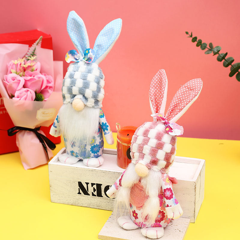 Easter Decorations Plush Cute Rabbit Doll Home Decor Ornaments