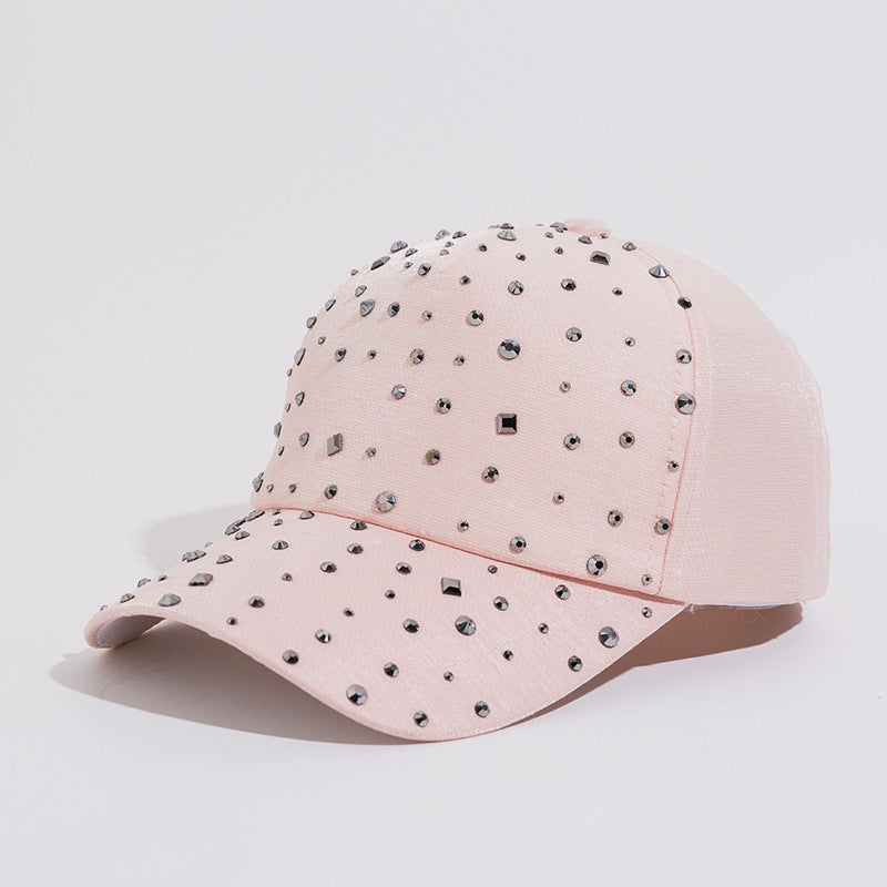 New Korean Style Summer Women's Diamond Cap Casual
