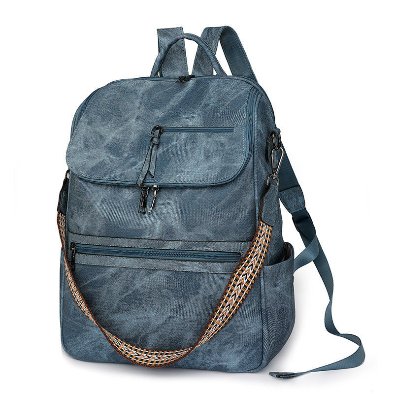 Retro College Students' Backpack Trendy High Sense Bag
