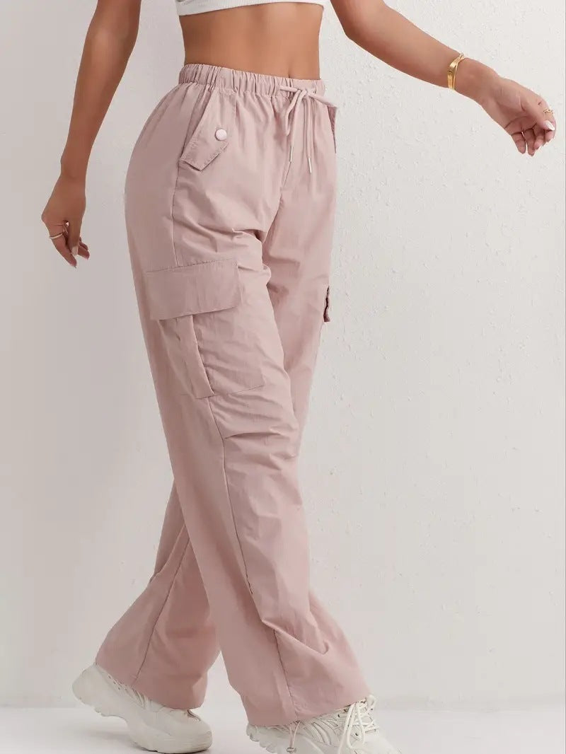 High Waist Drooping Quick-drying Leisure Wide Leg Track Pants