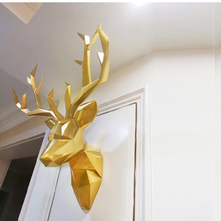 Retro European Creative Resin Animal Deer Head Ornament