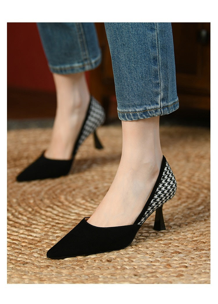 Shallow Mouth Niche French Single Shoe With Small Heel