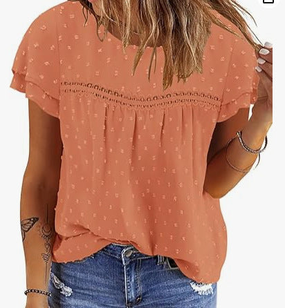 Bohemian Style Top Short Sleeve Summer Loose Shirt