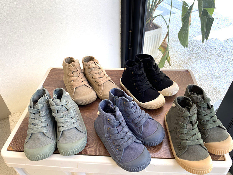 Children's Cloth Soft Bottom Spring And Autumn Korean Style Canvas Shoes