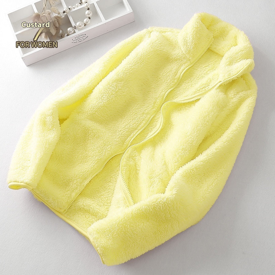 Women's Double-sided Fleece Coral Warm Hand Top