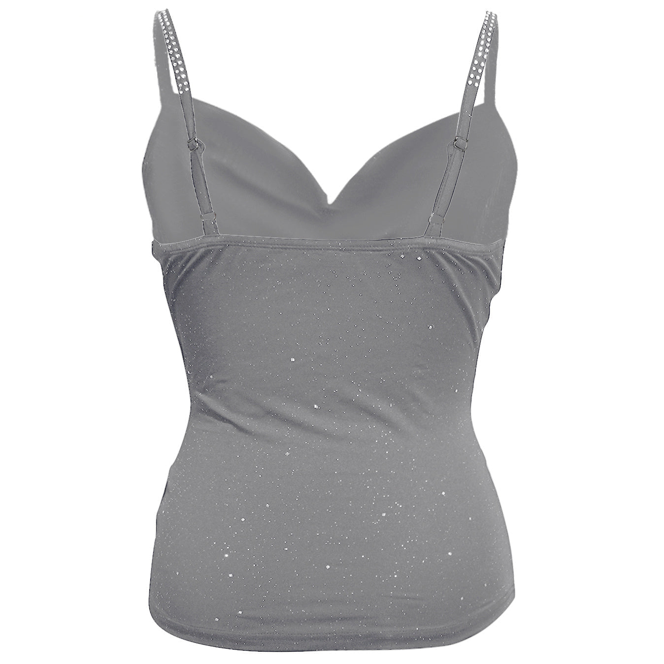 Ladies' New Rhinestone Shoulder Strap Sequined Camisole Vest, Fashionable And Sexy Top