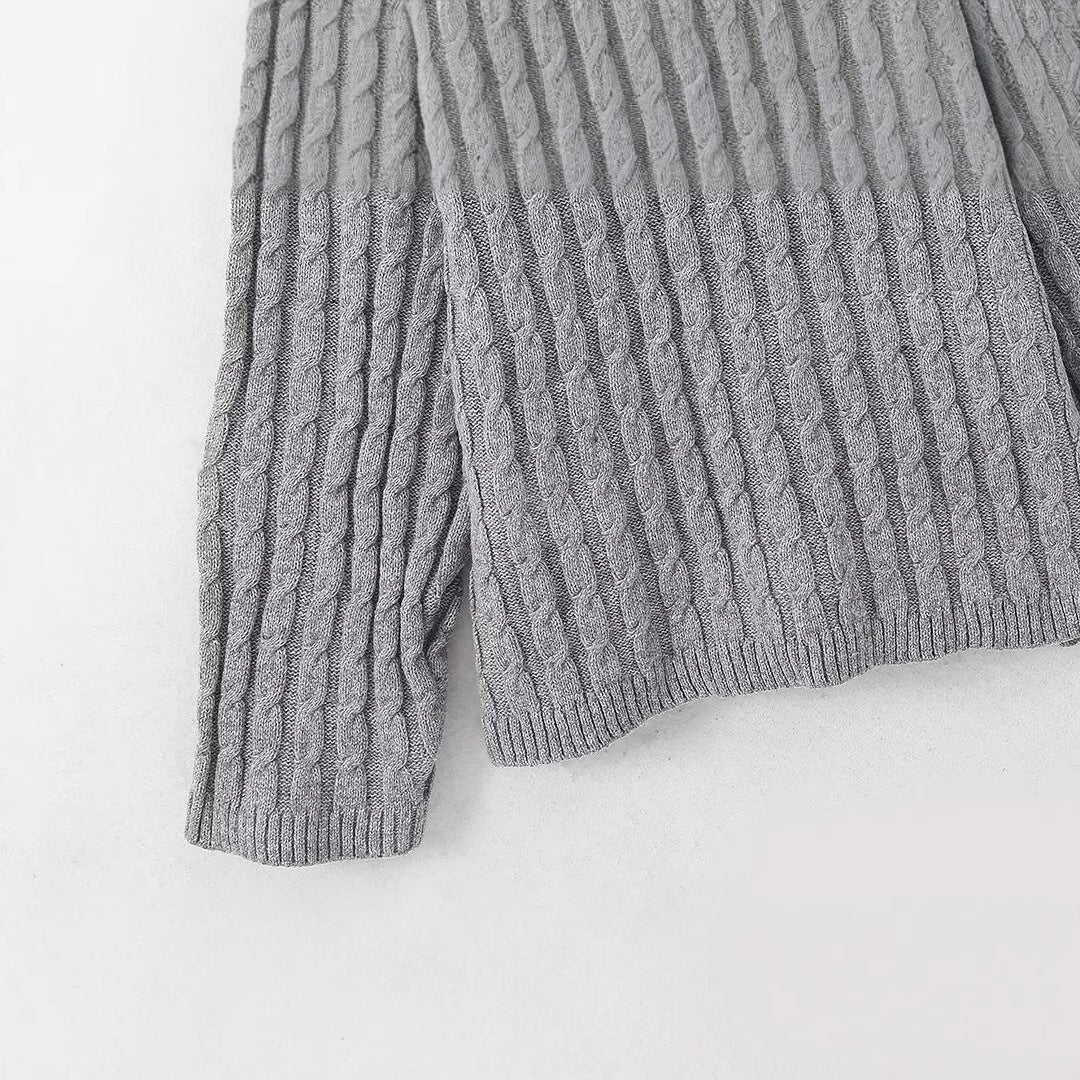 Women's Fashion Minimalist Long Sleeve Knitted Sweater