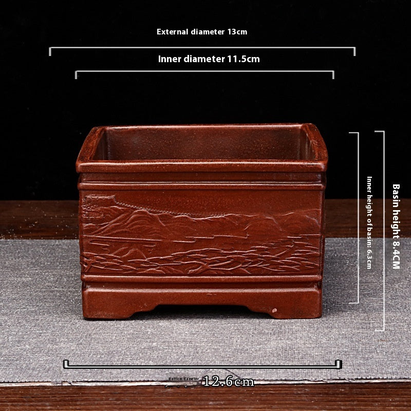 Antique Old Household Desk Flowers And Green Plants Succulent Plant