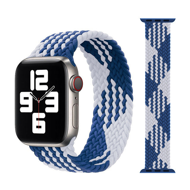 Elastic Nylon Braided Pattern Watch Wristband