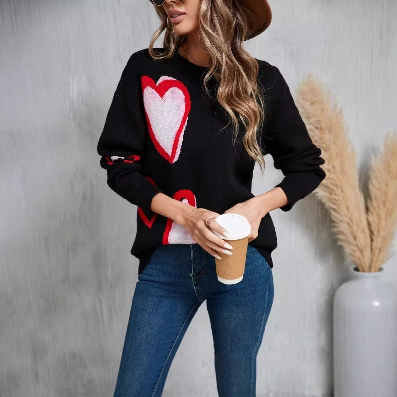 Women's Sweater Love Peach Plus Size