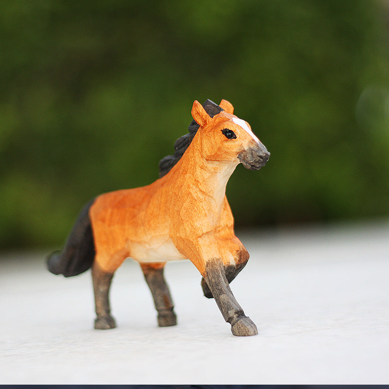 Pure Handmade Wood Carving Fat Bird Chirping