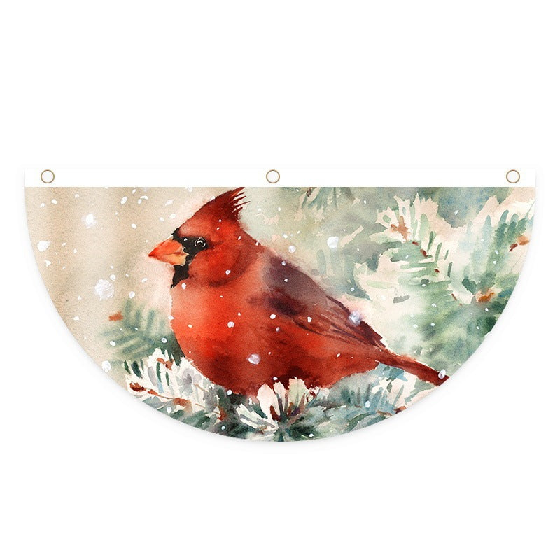 Outdoor Fan-shaped Flag Decorative Pendant