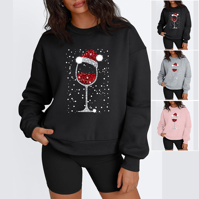 Women's Long-sleeved Round Neck Printed Christmas Sweater