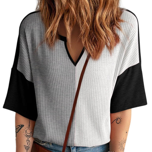 Women's Summer Top Half Sleeve Fluffy Shirt