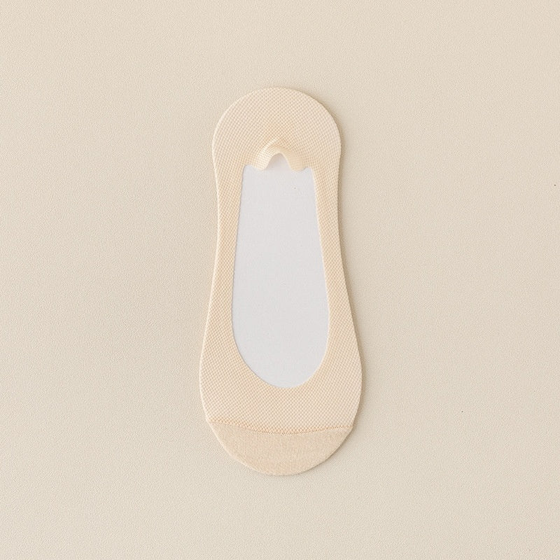 Pure Cotton Non-slip Tight Ice Silk Invisible Boat Socks
