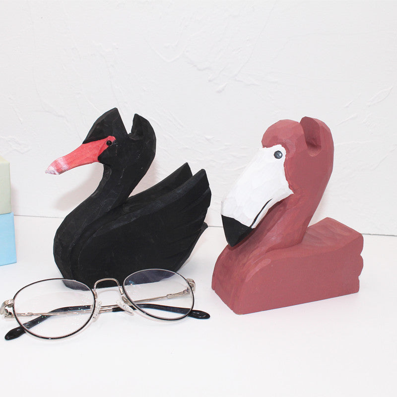 Solid Wooden Creative Fashion Glasses Frame Animal Retro Home Decor