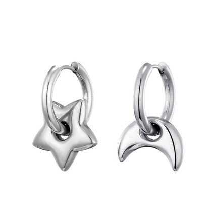 Vortex Star Moon Bow Cross Willow Stud Earrings