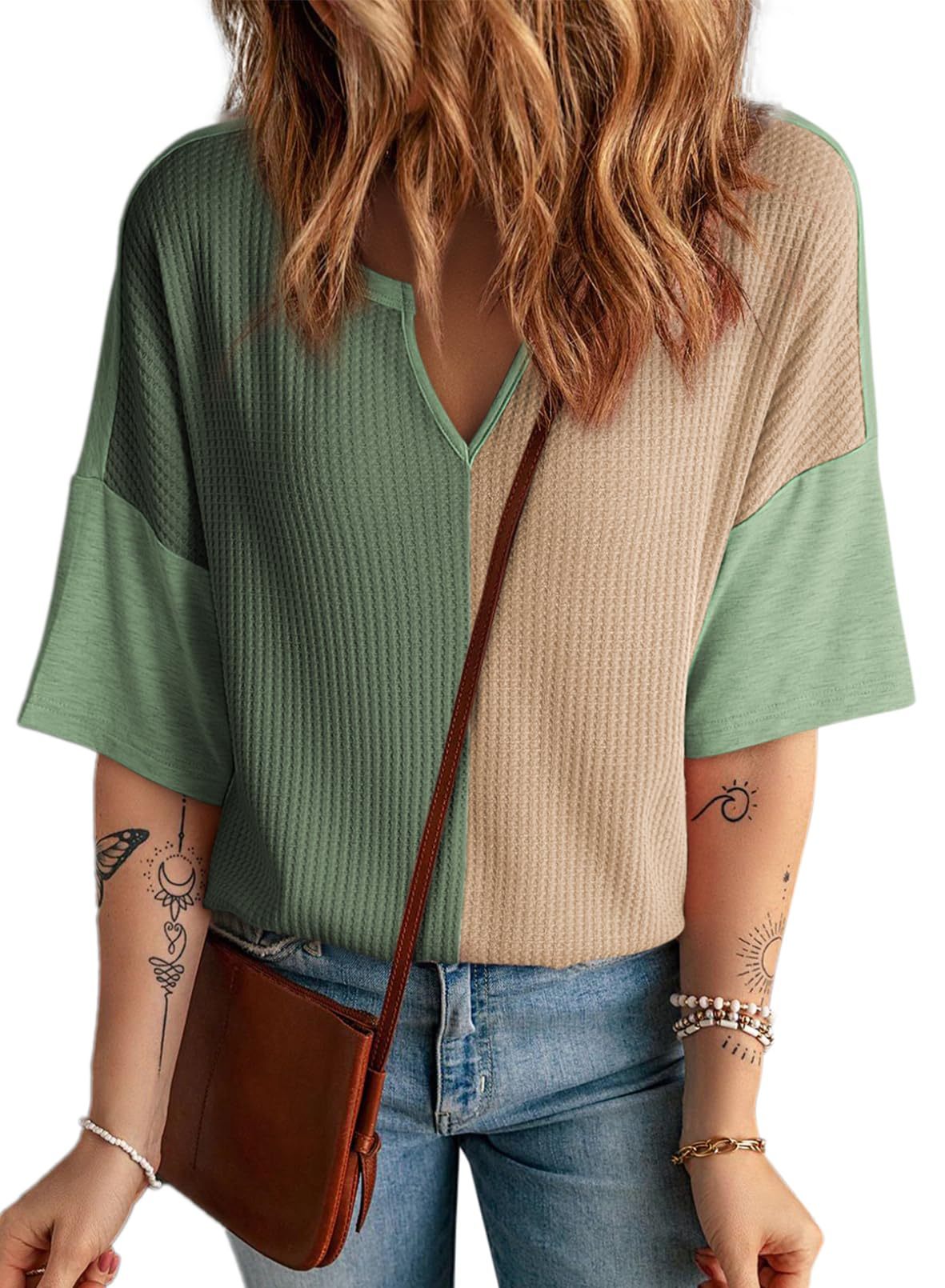 Women's Summer Top Half Sleeve Fluffy Shirt