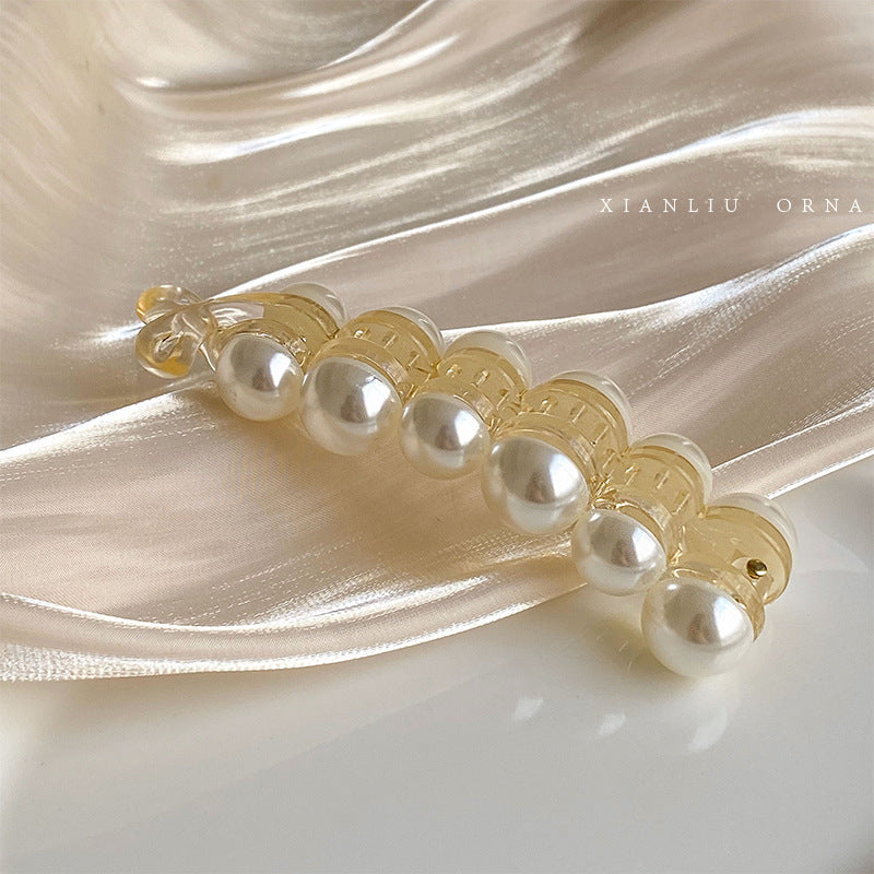 Horsetail Clip Banana Clip Large Pearl Hair Clip