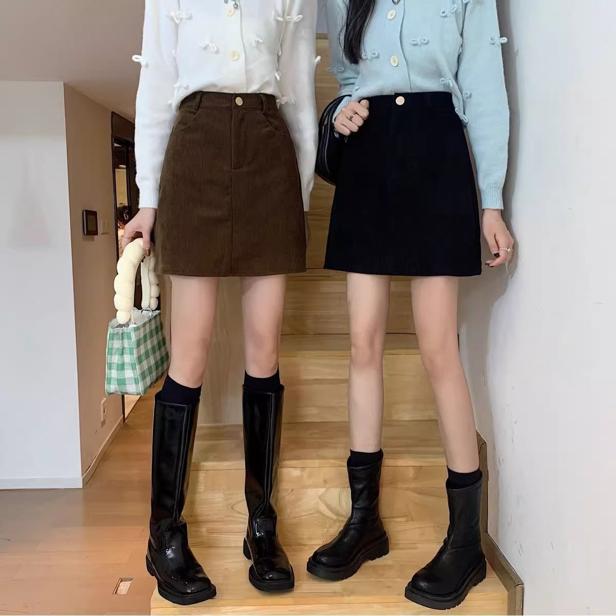 Popular High Waist Slimming Anti-emptied Hip Skirt