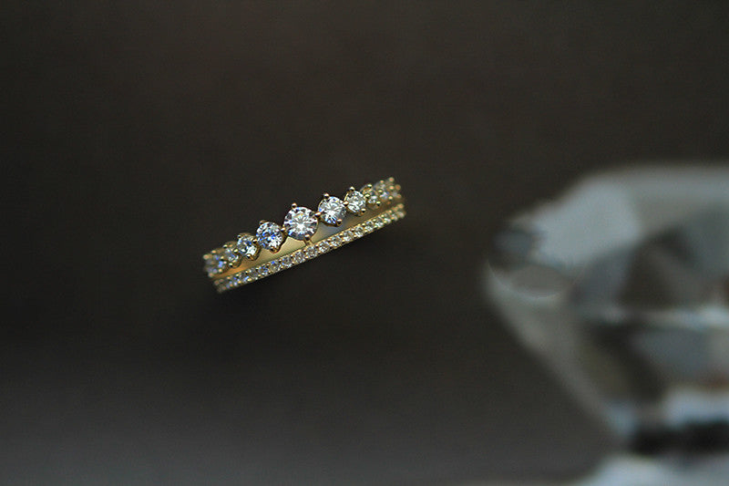 Exquisite Day Gorgeous Double Row Diamond Ring
